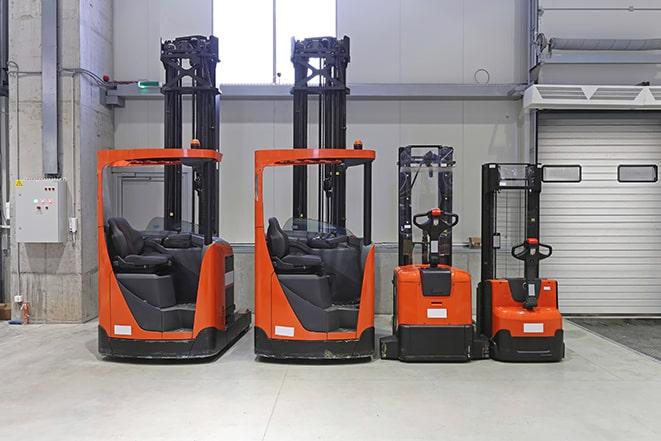 forklift fleet in a manufacturing plant